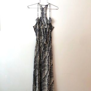 Parker silk maxi dress with racer back